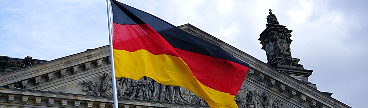 building with German Flag