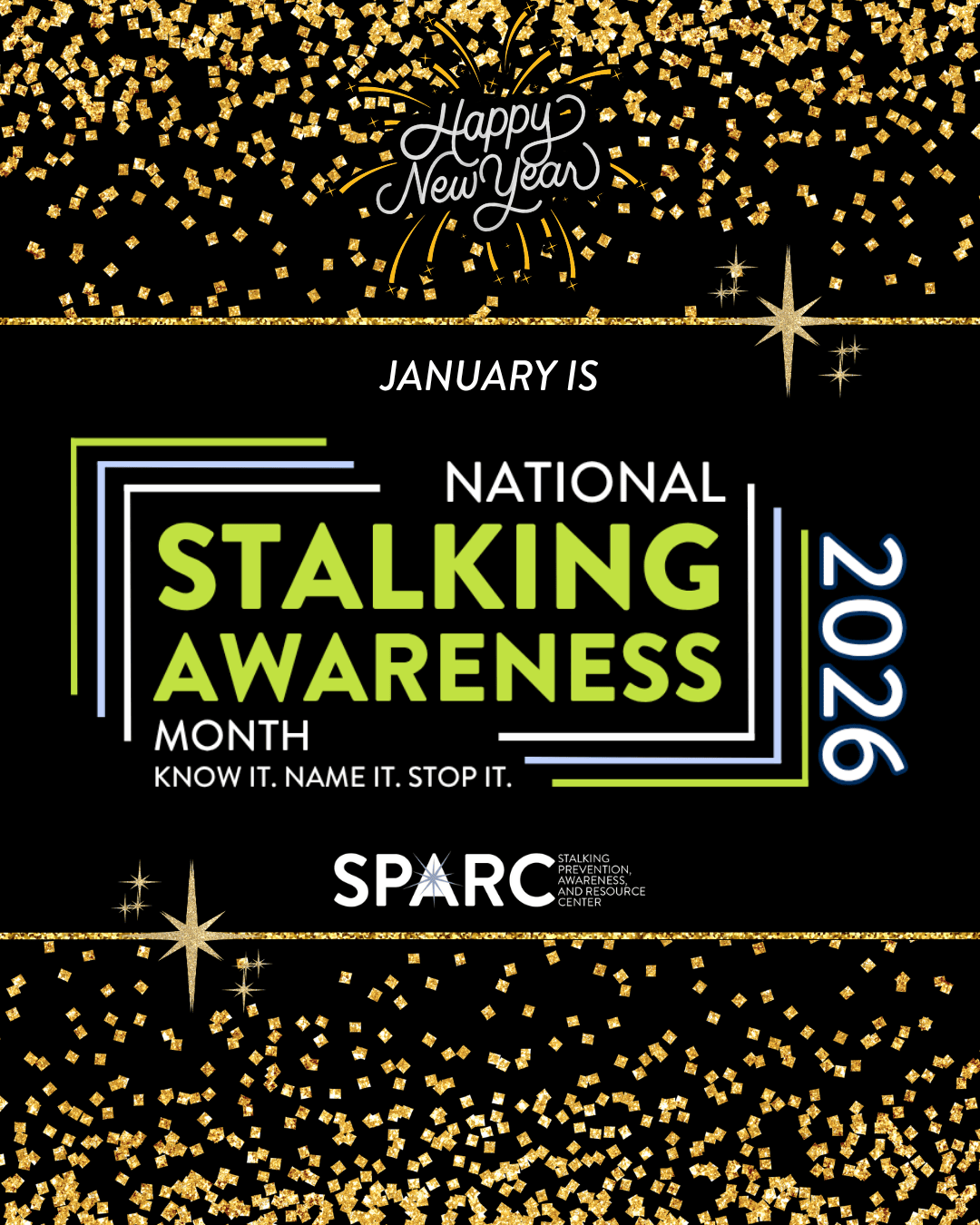 Stalking Awareness Month flyer 2